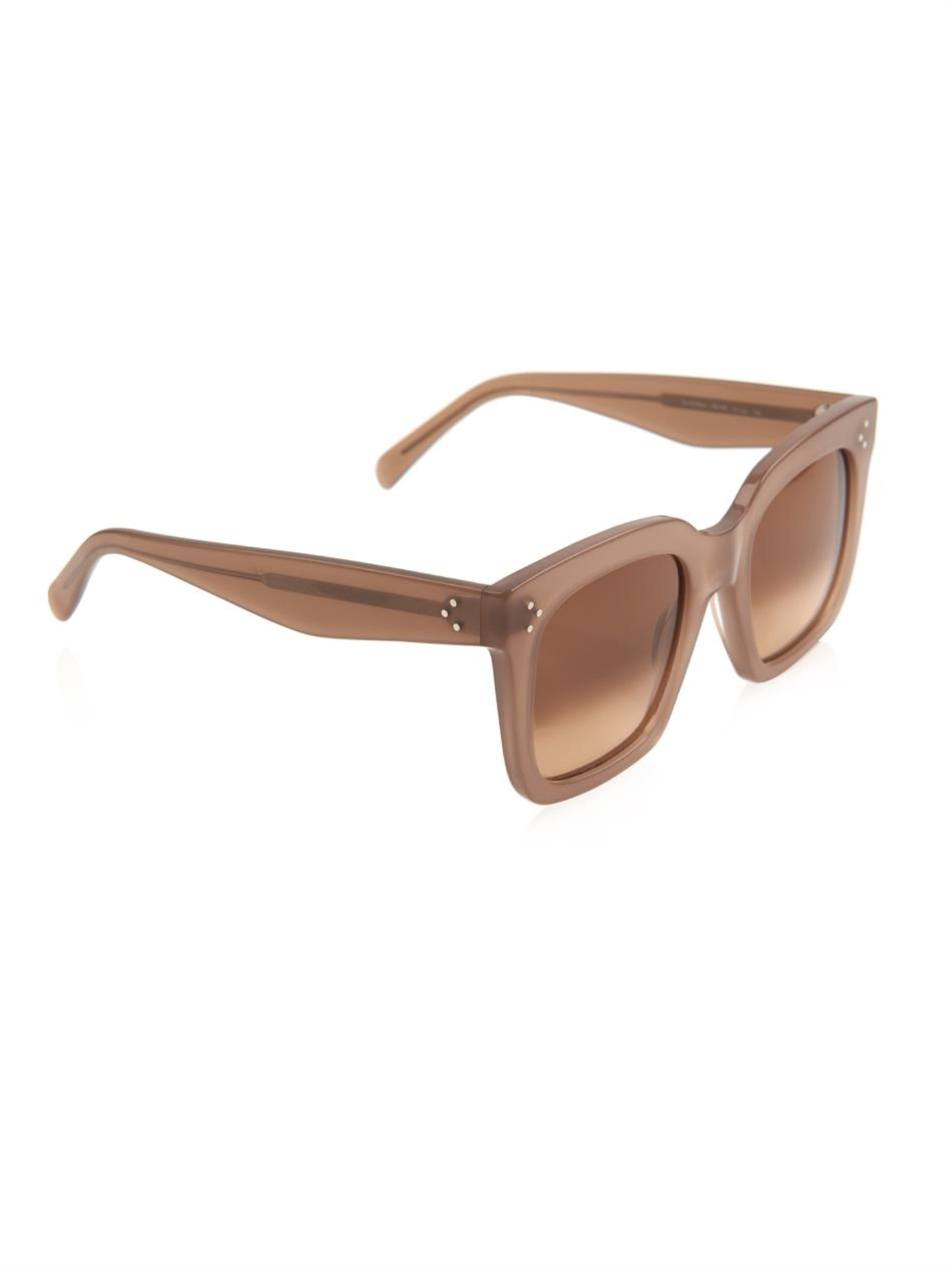 Celine Square-Framed Acetate Sunglasses in Light Brown (Brown) - Lyst