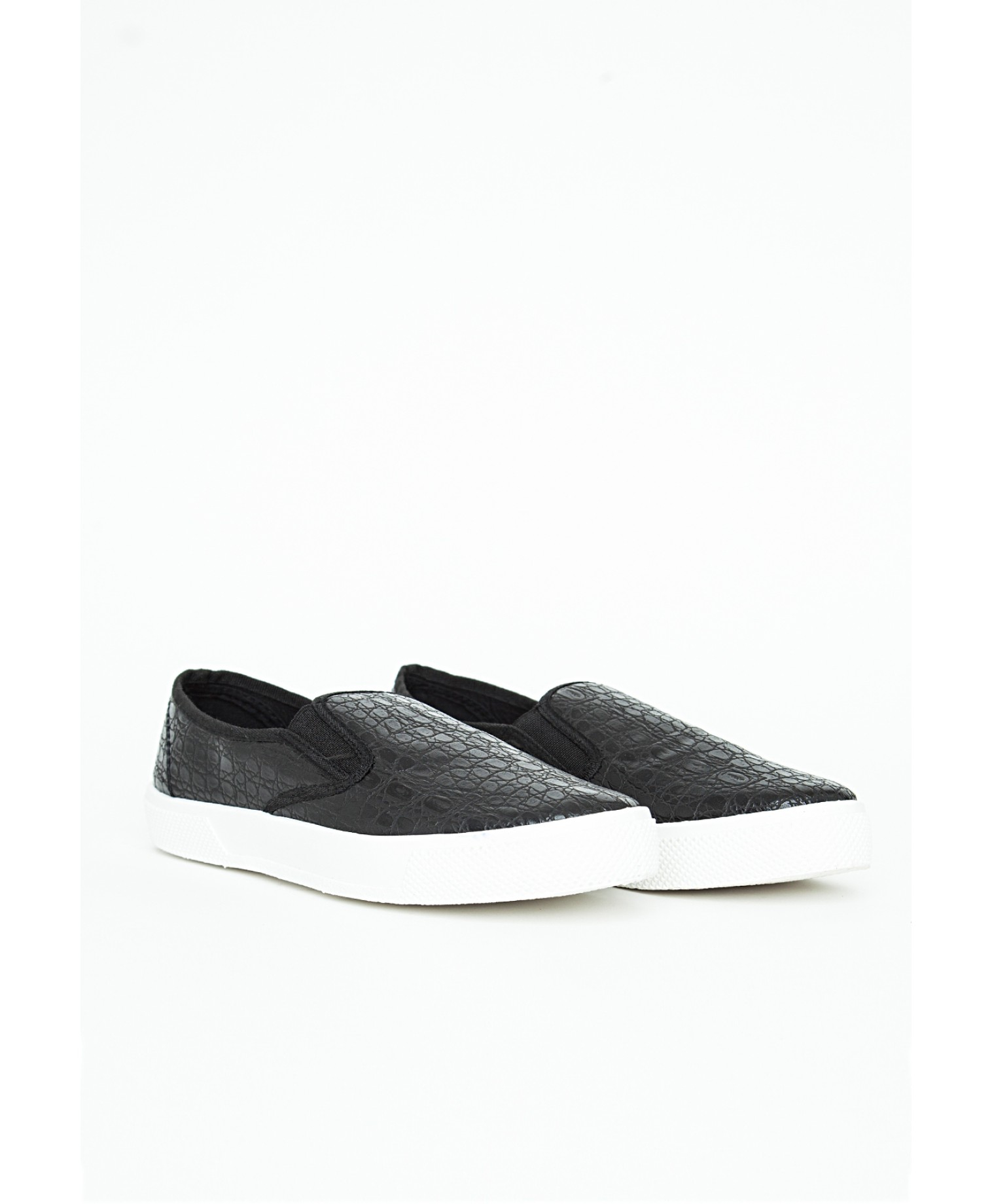 Missguided Cacey Croc Print Slip On 