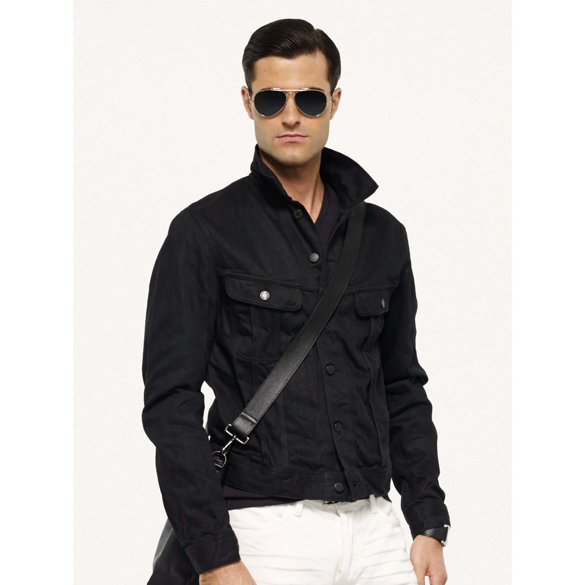 Ralph Lauren Black Label Mason Trucker Jacket in Black for Men - Lyst