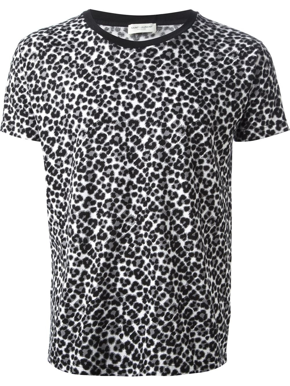 Saint Laurent Leopard Print T-Shirt in 