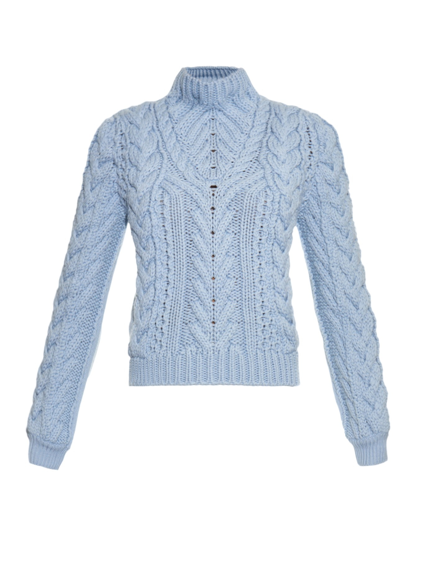 Altuzarra Harper Chunky-knit Wool Sweater in Light Blue (Blue) | Lyst