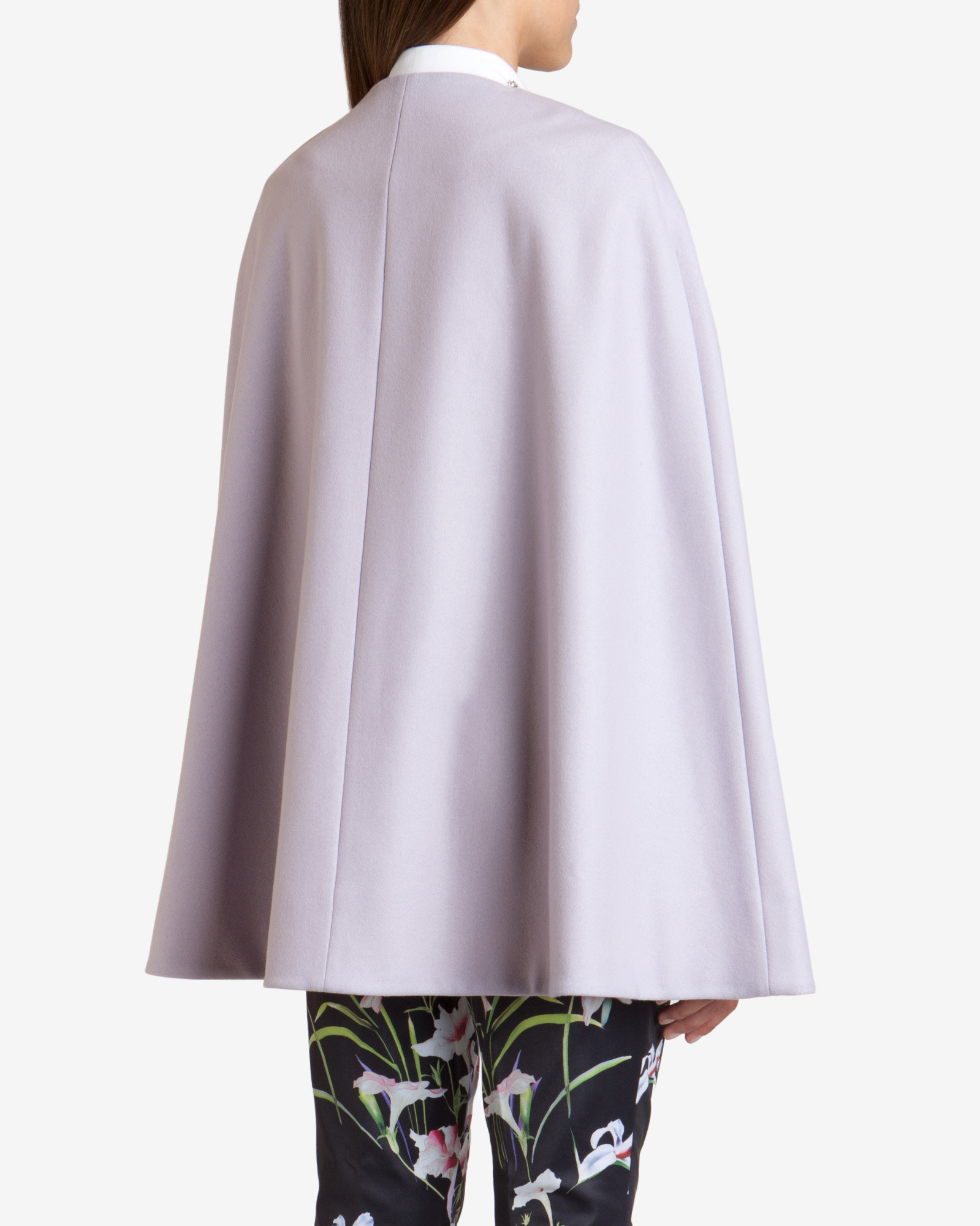 Ted Baker Minimalist Metal Clasp Cape in Light Purple (Purple) | Lyst