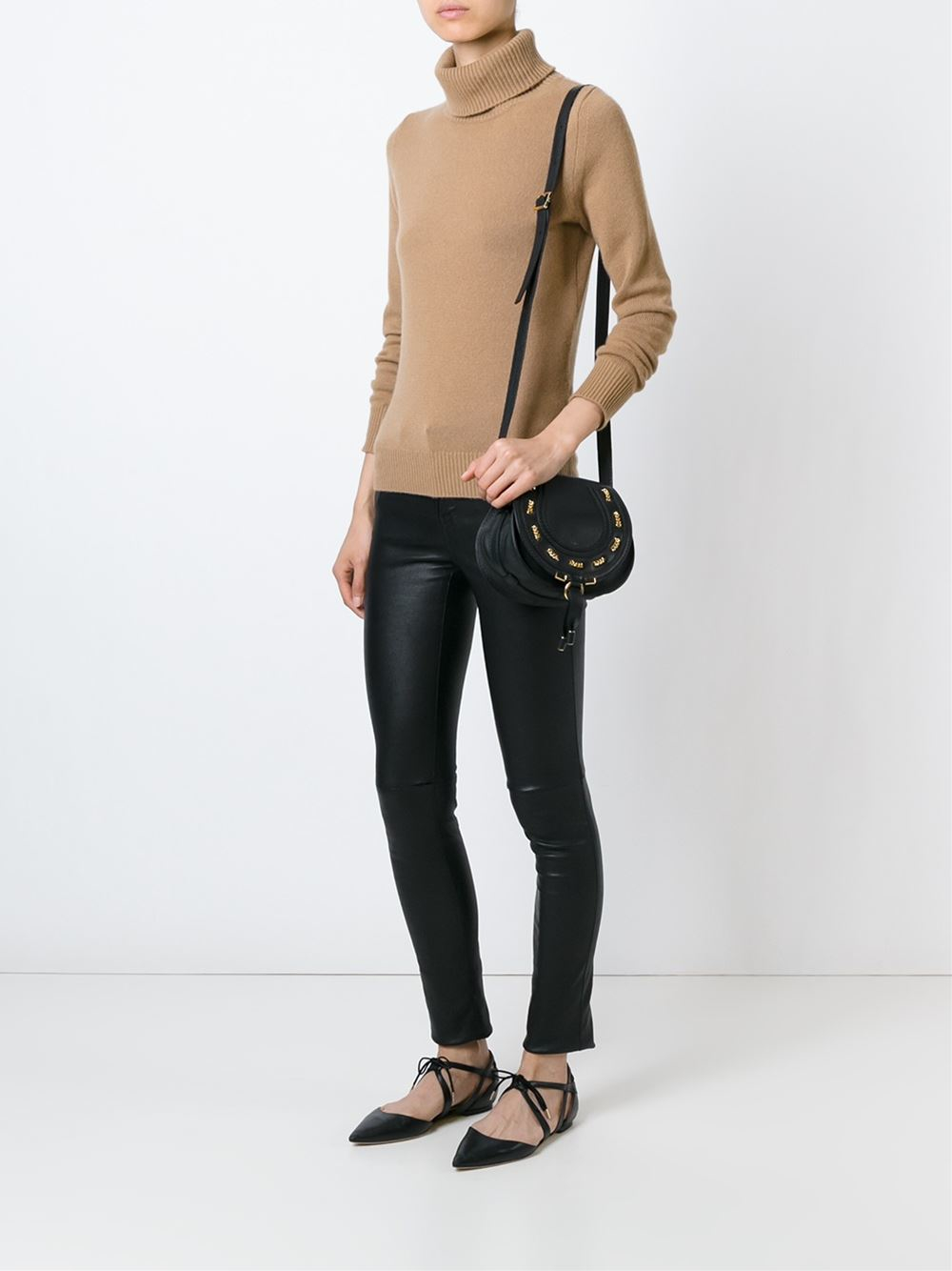 chloe white leather handbag - Chlo Small \u0026#39;marcie\u0026#39; Crossbody Bag in Black | Lyst