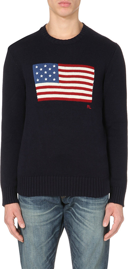 ralph lauren flag jumper mens