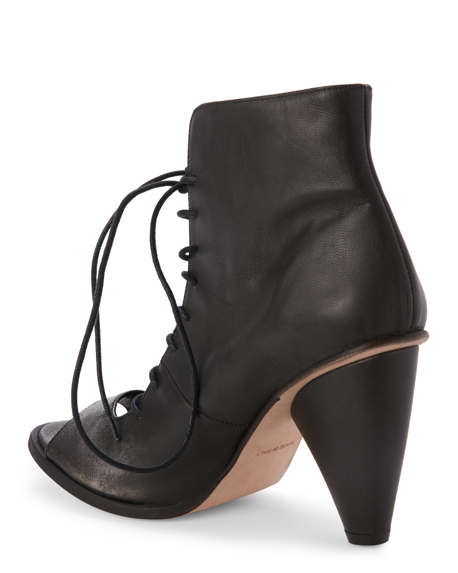 black and silver booties