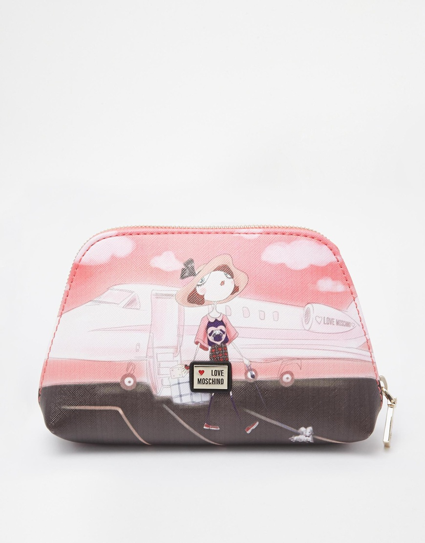 Love Moschino Airplane Cosmetic Bag in 