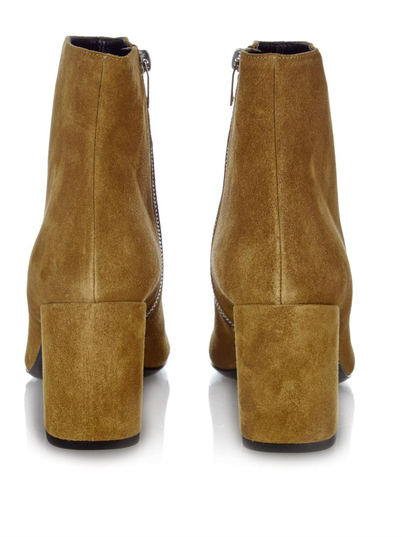 block heel beige boots