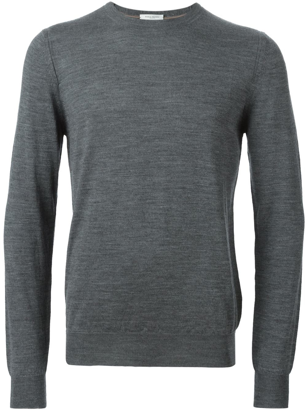 Paolo Pecora Crew Neck Sweater in Gray for Men (GREY) | Lyst