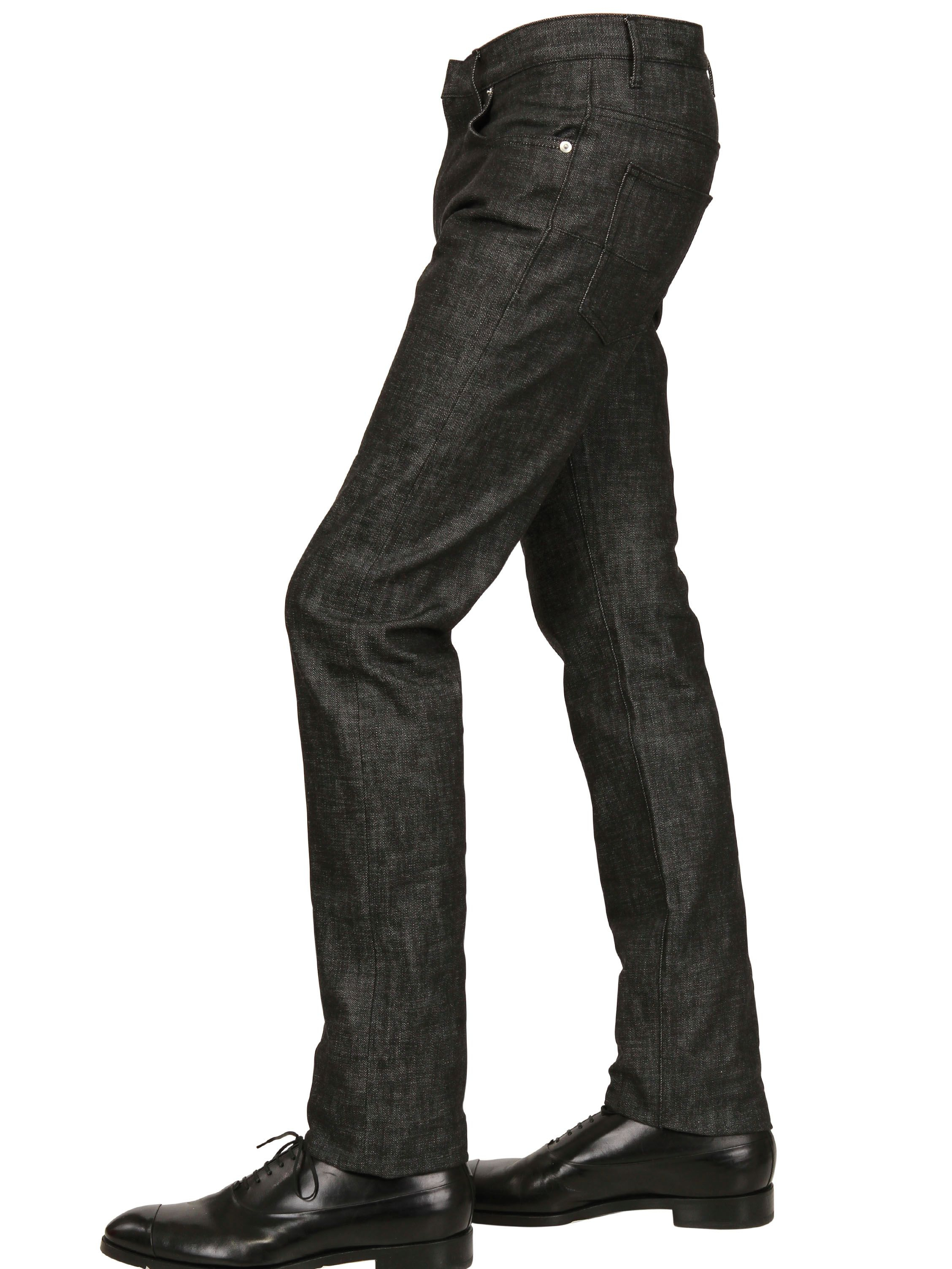 Lyst - Dior homme 19cm Brut Denim Jeans in Black for Men