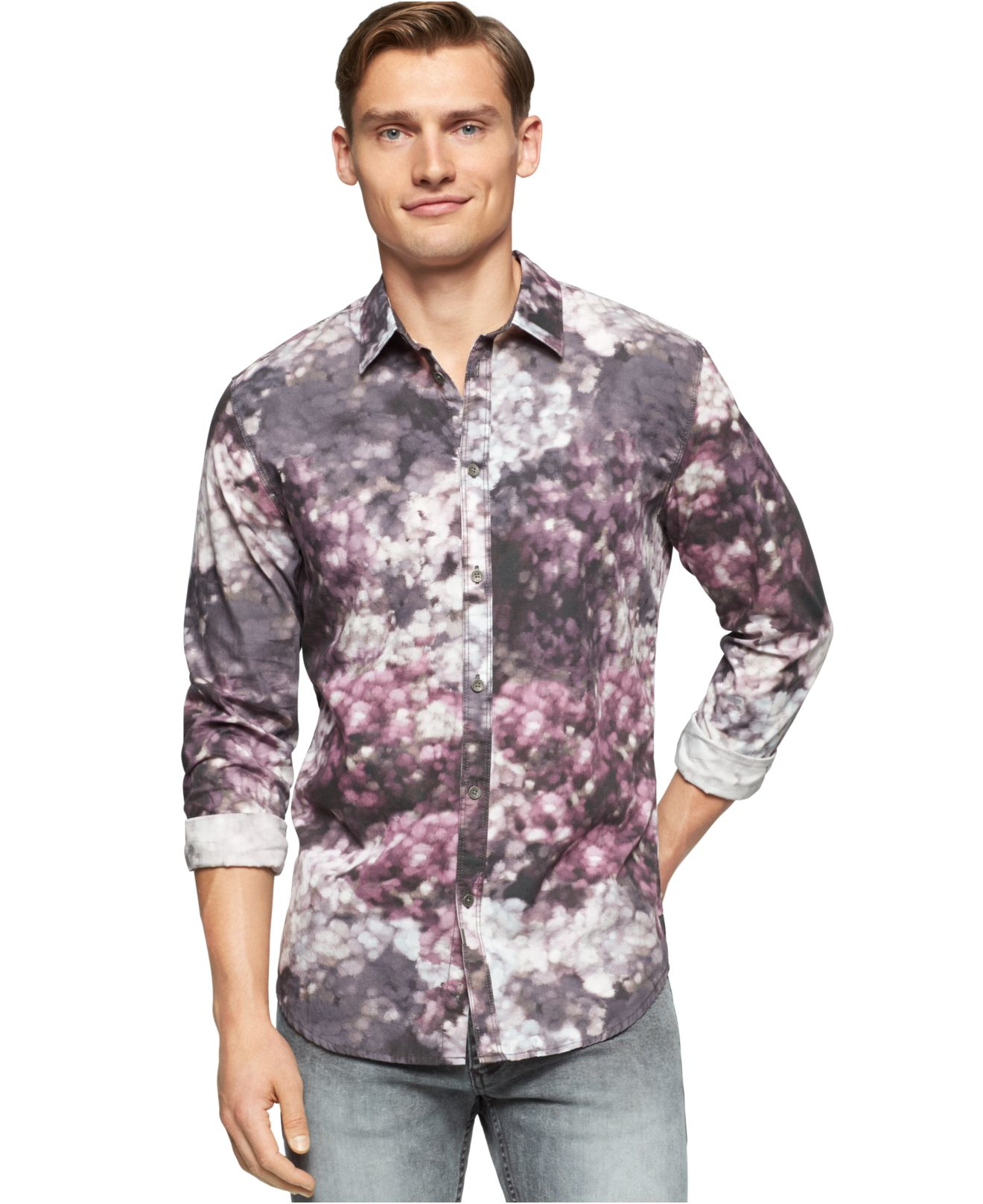 calvin klein printed shirts