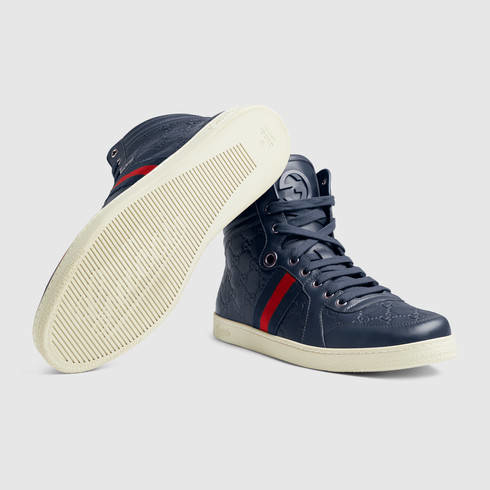 guccissima high top sneakers