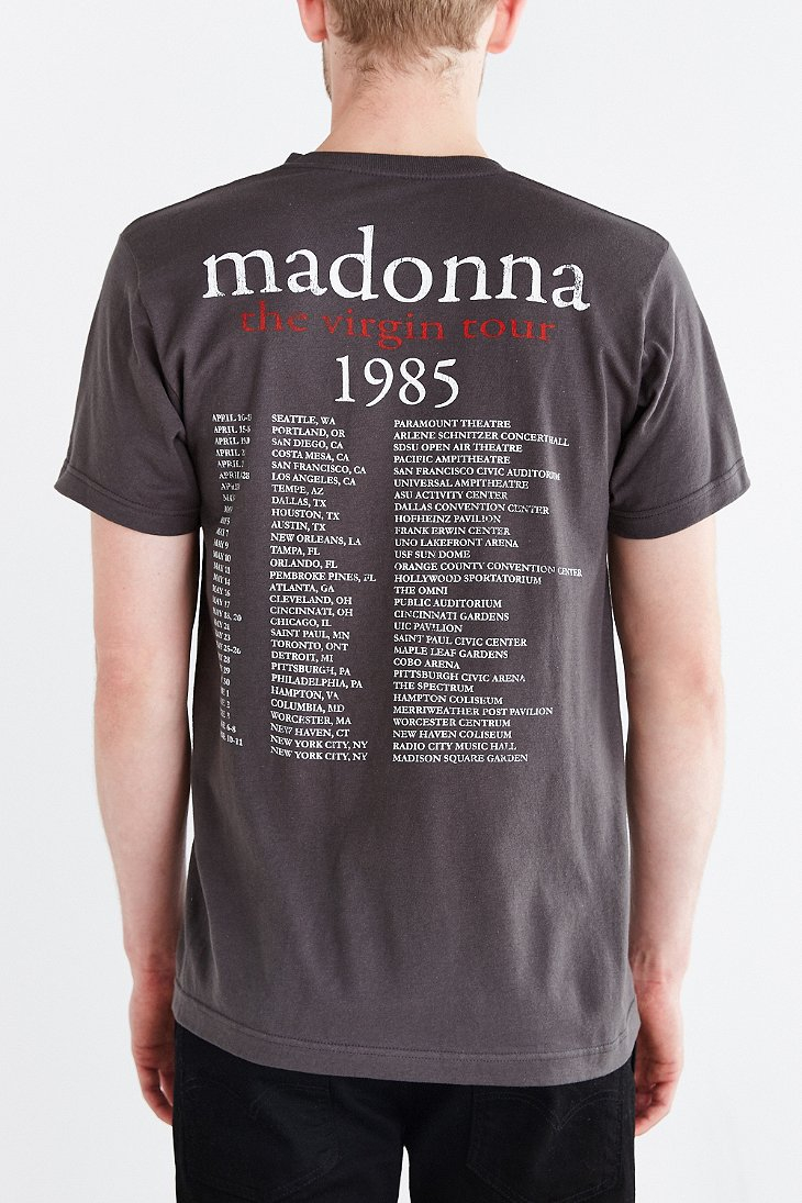 Urban Outfitters Cotton Madonna Virgin Tour Tee in Washed Black (Black) for  Men | Lyst