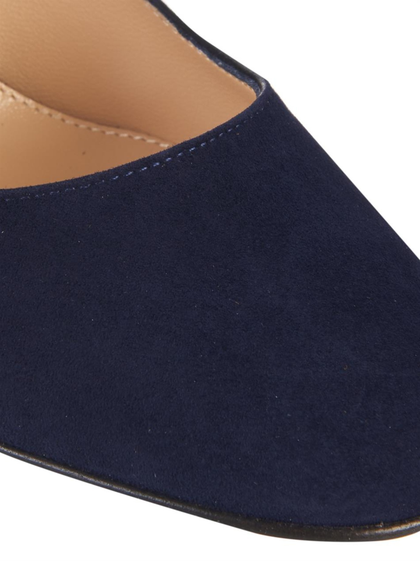 Gianvito Rossi BlockHeel Suede Pumps in Navy (Blue) Lyst
