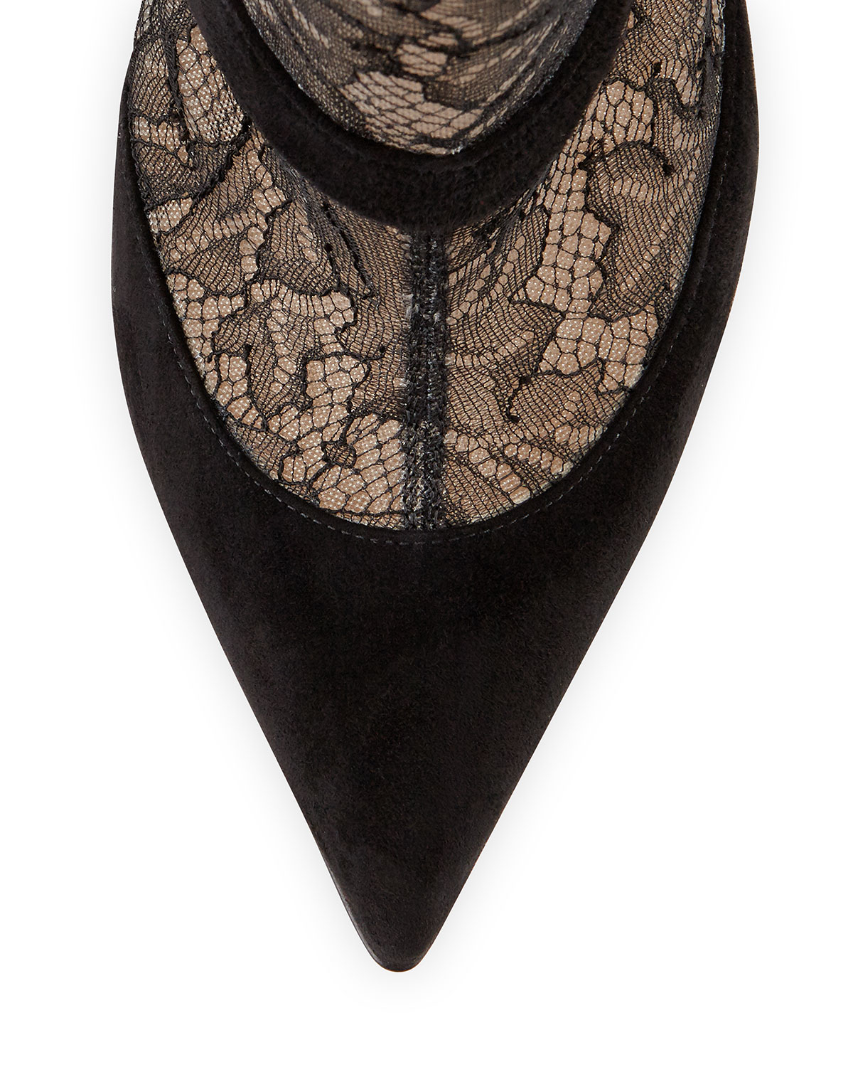 Christian louboutin Boteroboot Lace and Suede Boots in Black | Lyst