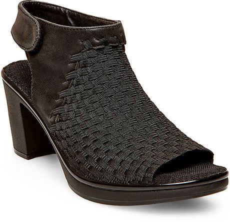 Steven By Steve Madden Ezzme Woven Elastic And Leather Open Toe ...