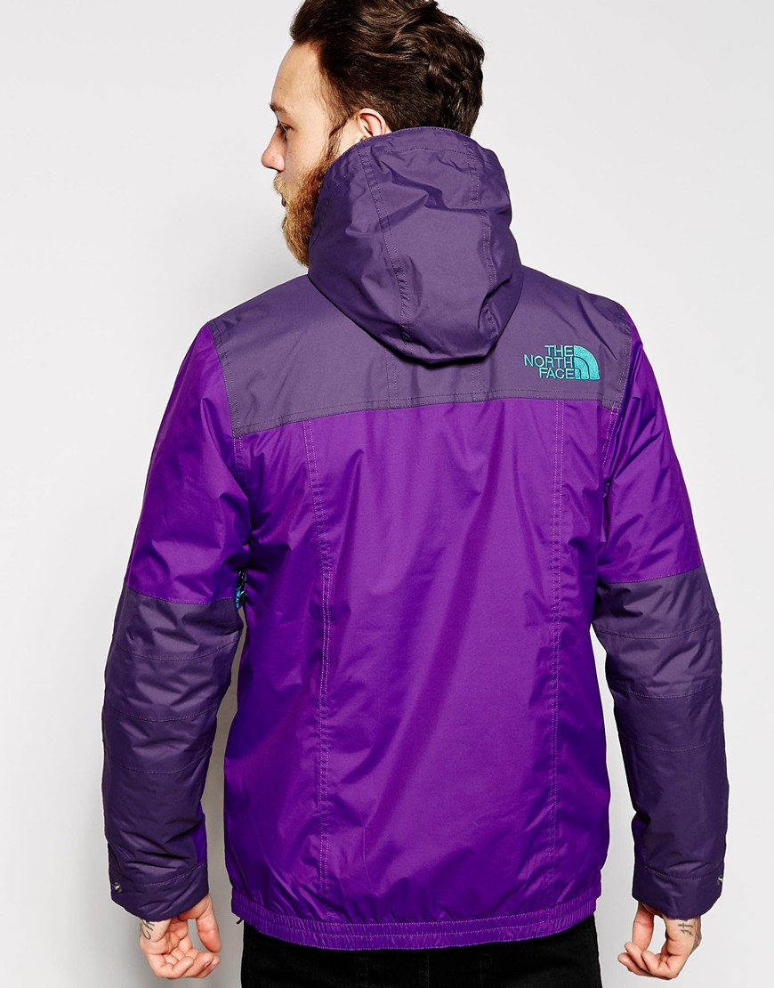 purple north face jacket mens