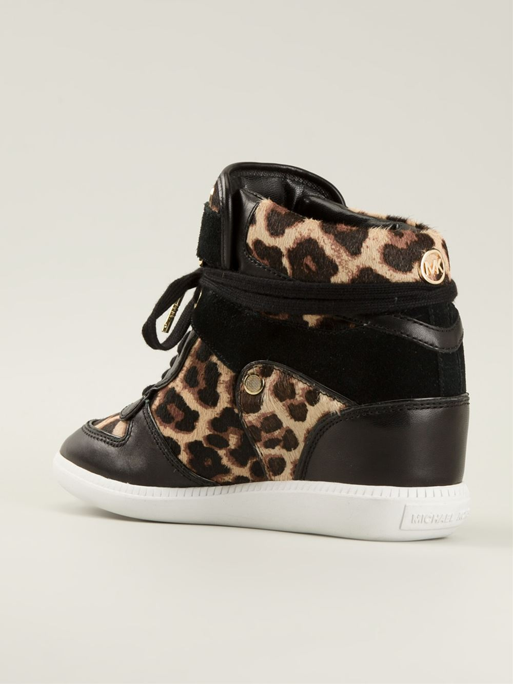 MICHAEL Kors AMANDA Leopard Calf Hair and Mesh Sneakers Shoes  Size 85   eBay