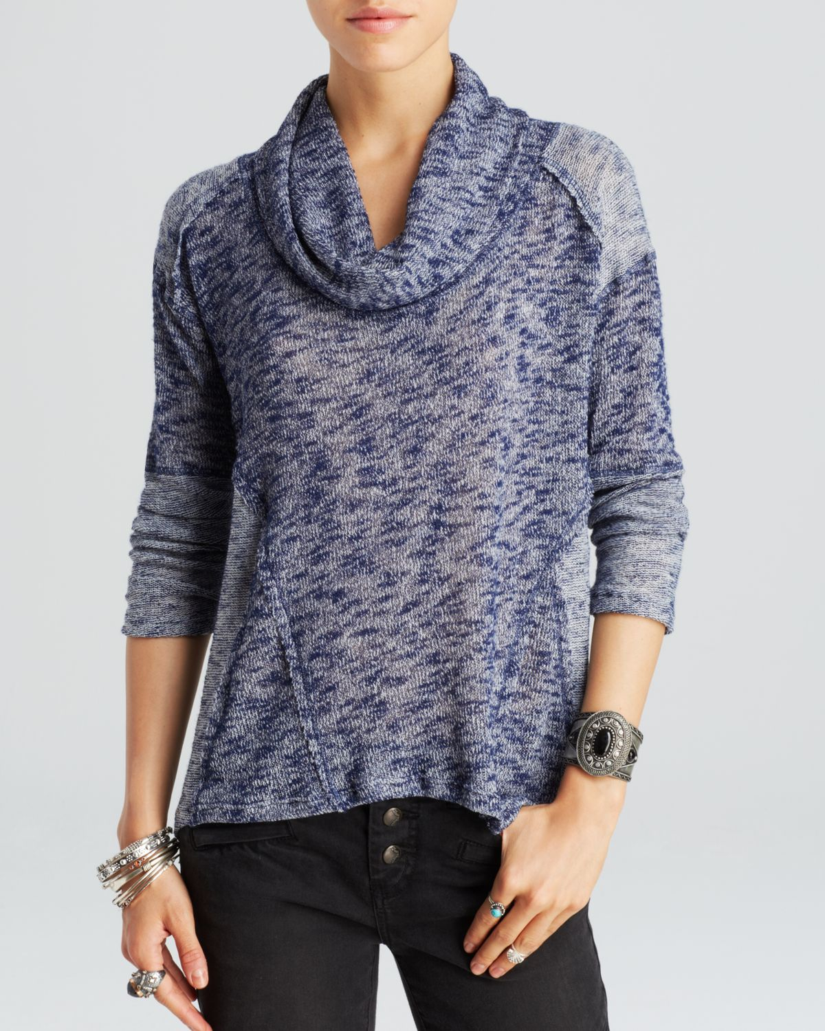 Lyst Free people Sweater Beatnik Hacci Knit in Blue