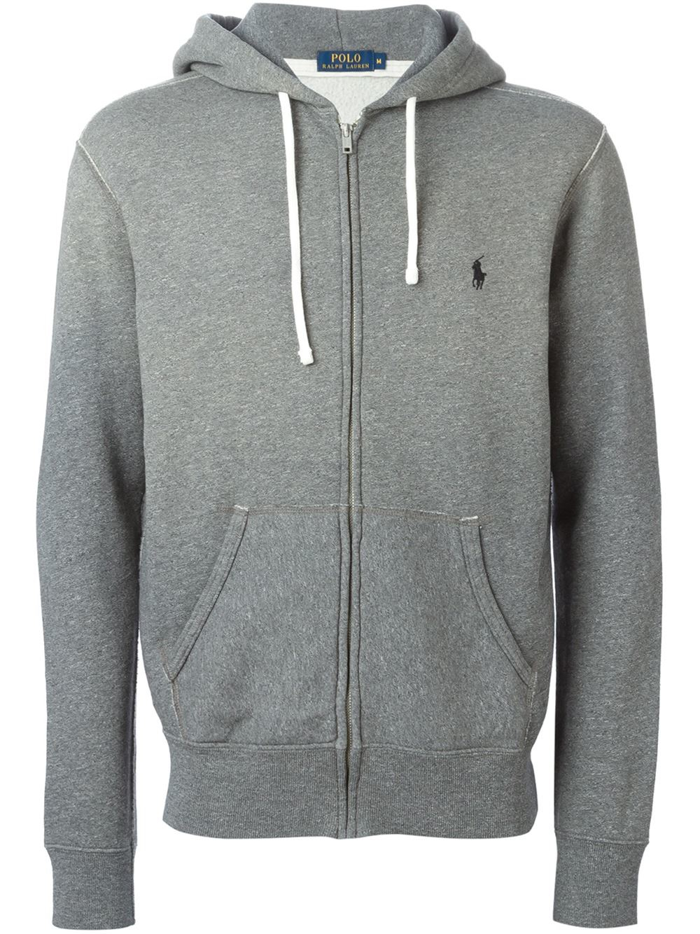 Polo Ralph Lauren Zipped Hoodie in Gray for Men (grey) | Lyst