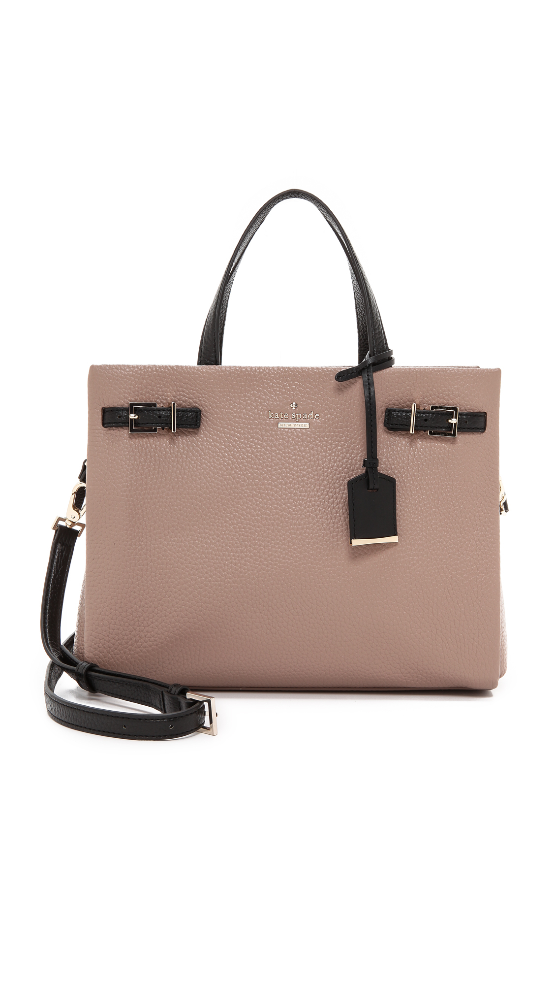 pink and black kate spade bag