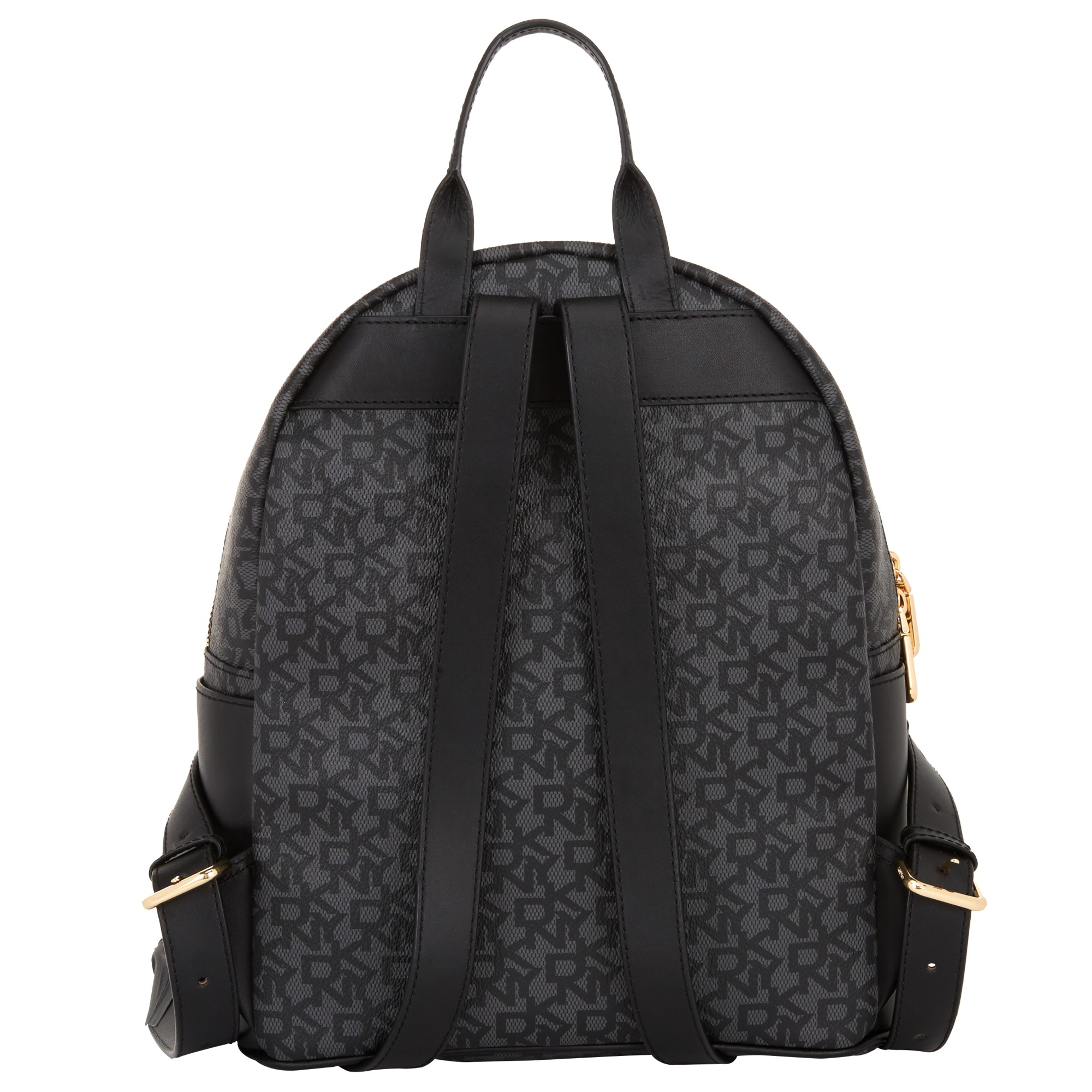 DKNY Heritage Coated Leather Logo Backpack in Black - Lyst