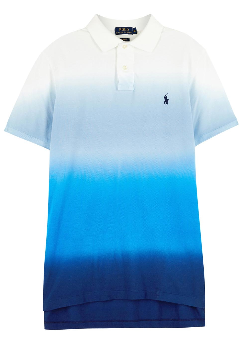 Men Ralph Dégradé Cotton For Polo Piqué Blue Custom Lauren Shirt 3Rj4A5L