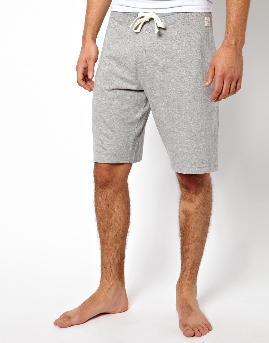 mens grey jersey shorts