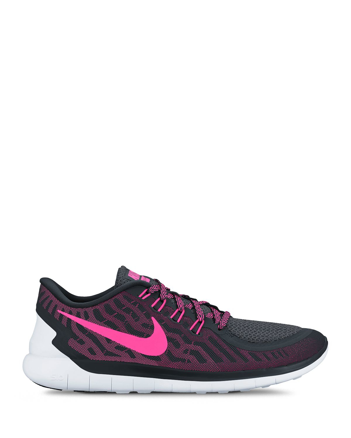 Nike Lace Up Sneakers Women's Free 5.0 in Black/Pink (Black) Lyst