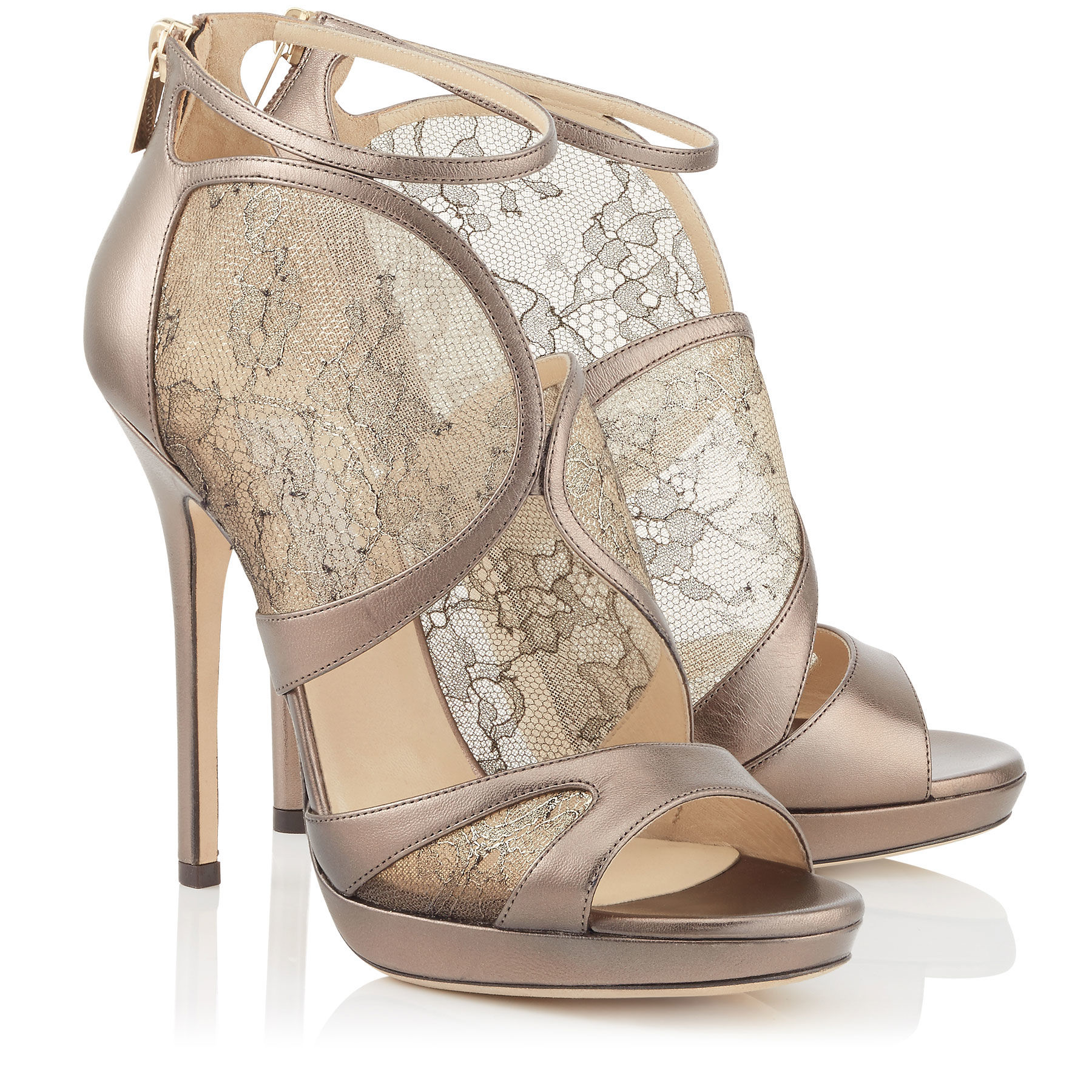 antique gold shoes heels