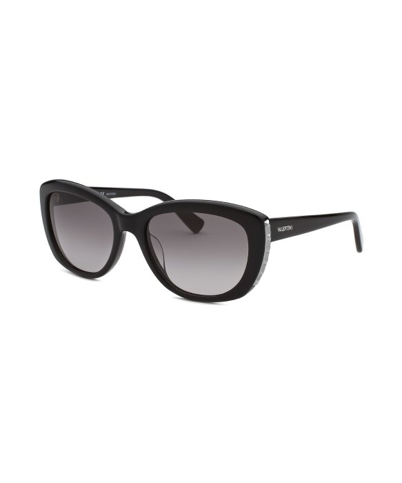 Valentino Women's Cat Eye Black Sunglasses in Black Lyst