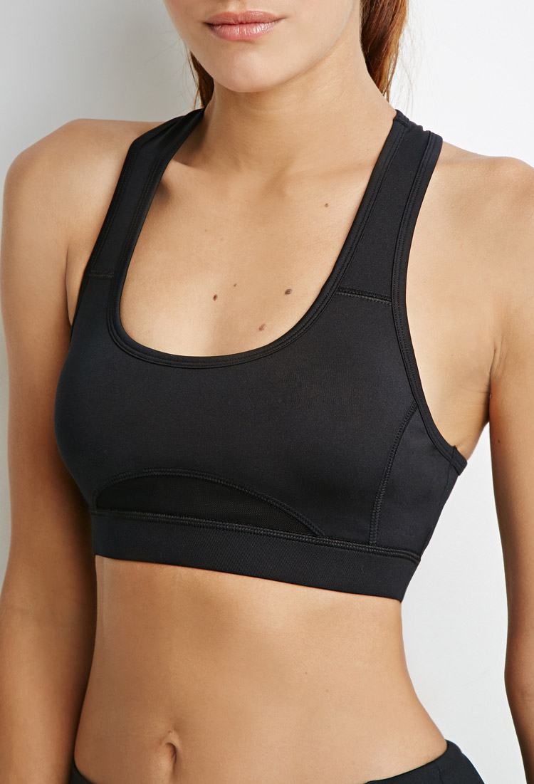 forever 21 black sports bra