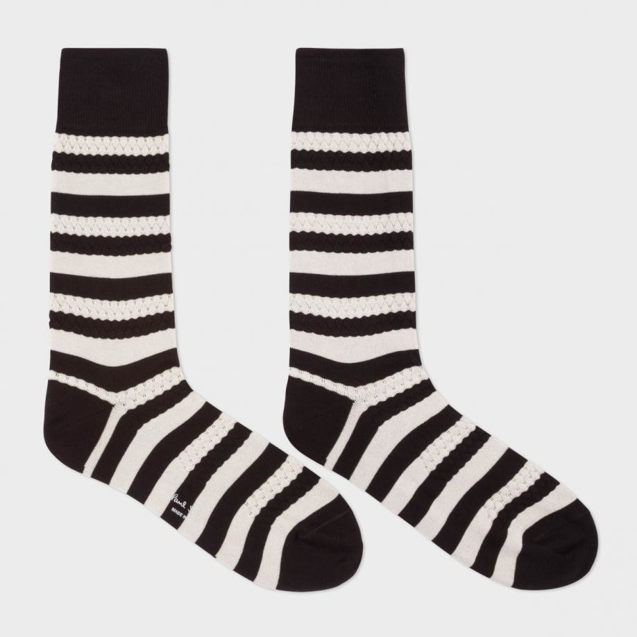 black and white striped socks mens