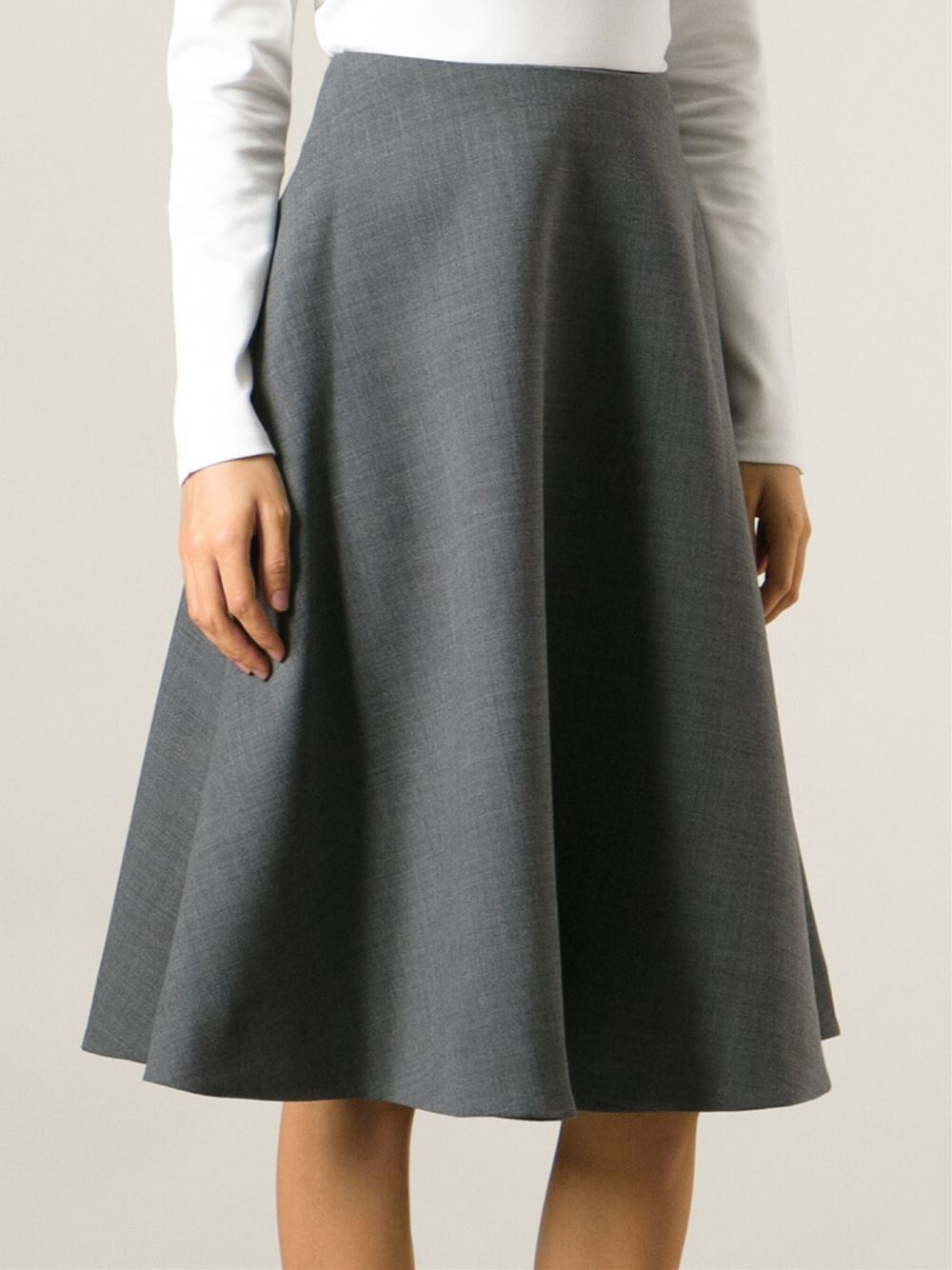 Marc by marc jacobs A-Line Midi Skirt in Gray | Lyst