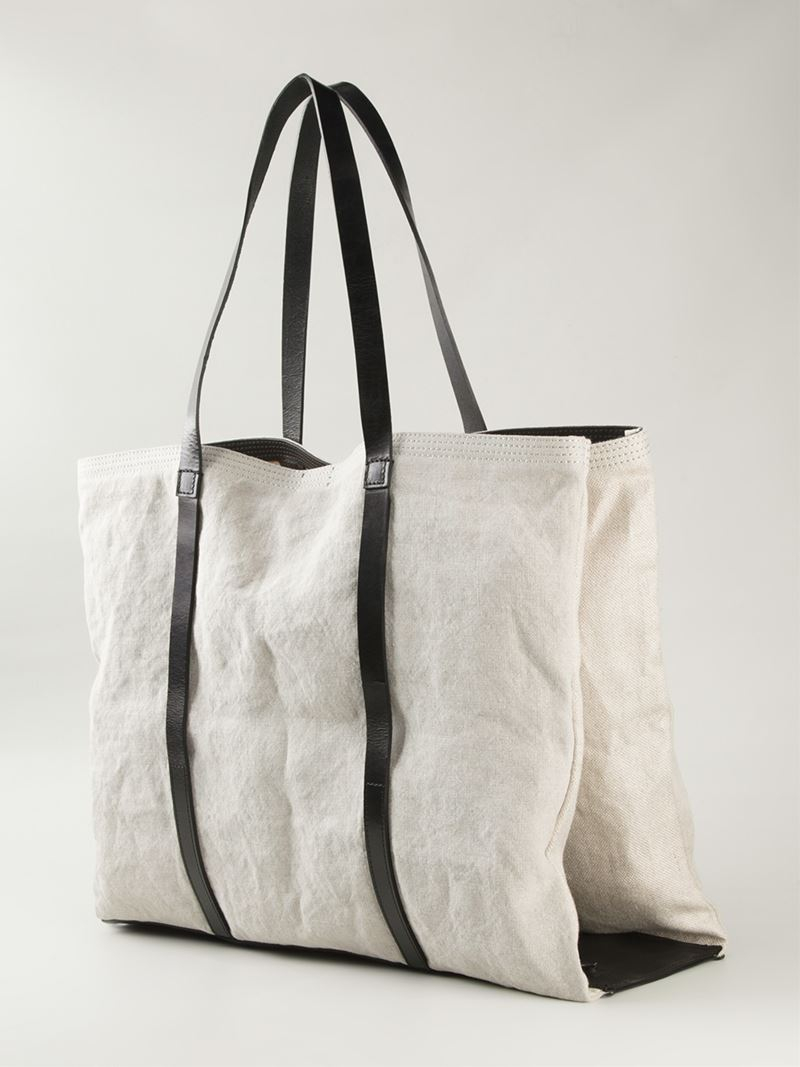 Y's Yohji Yamamoto Overisized Slouchy Tote Bag in White - Lyst
