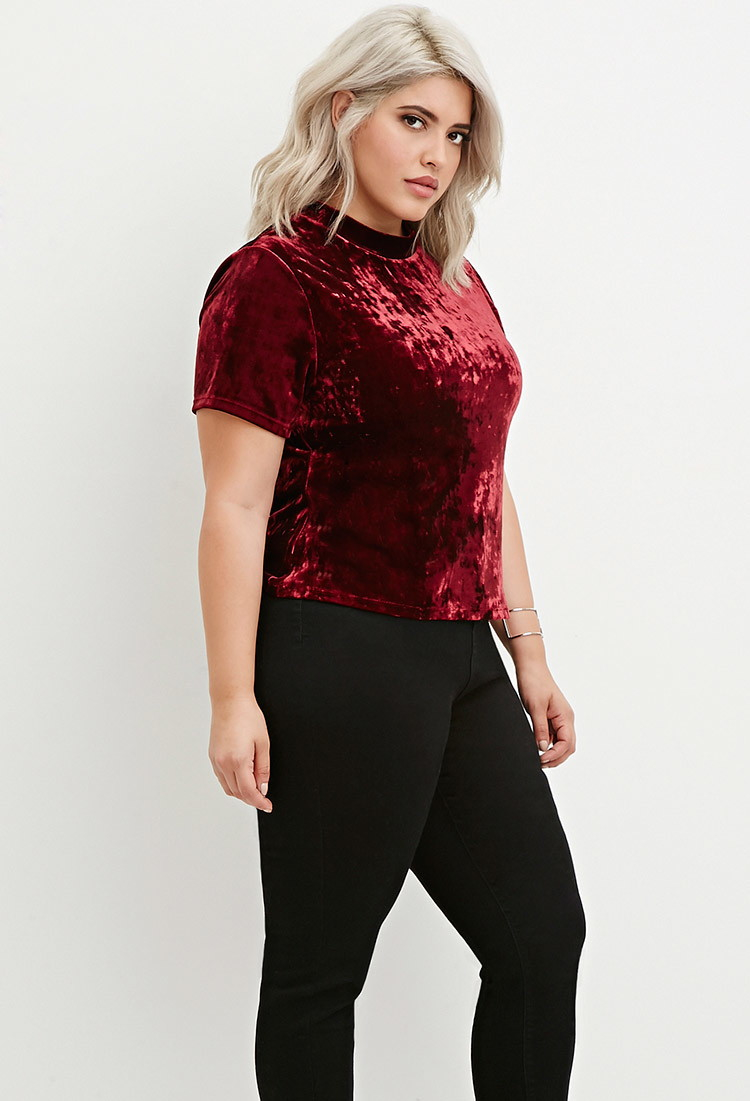plus size velvet top
