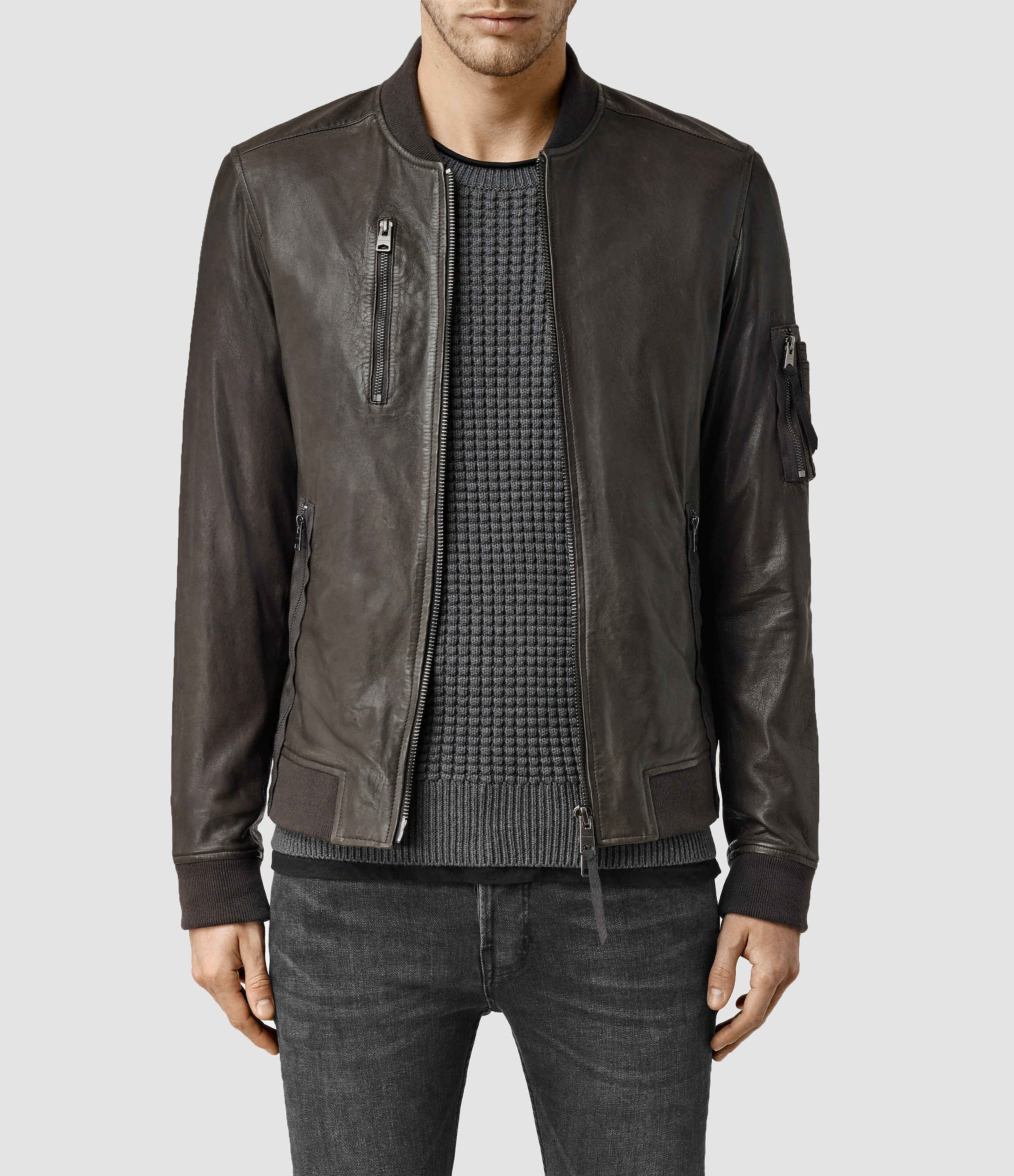 mens all saints bomber