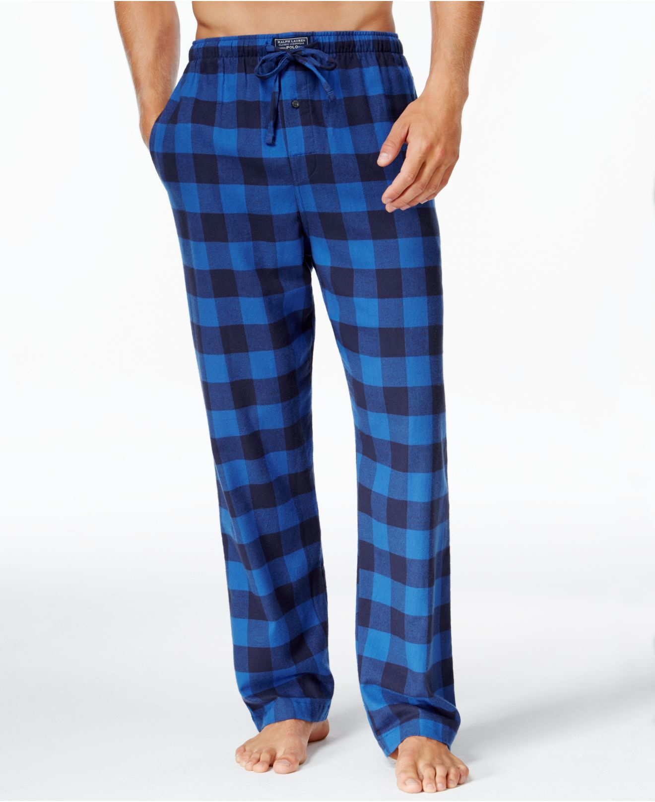 Polo Ralph Lauren Men's Plaid Flannel Pajama Pants in Blue for Men - Lyst
