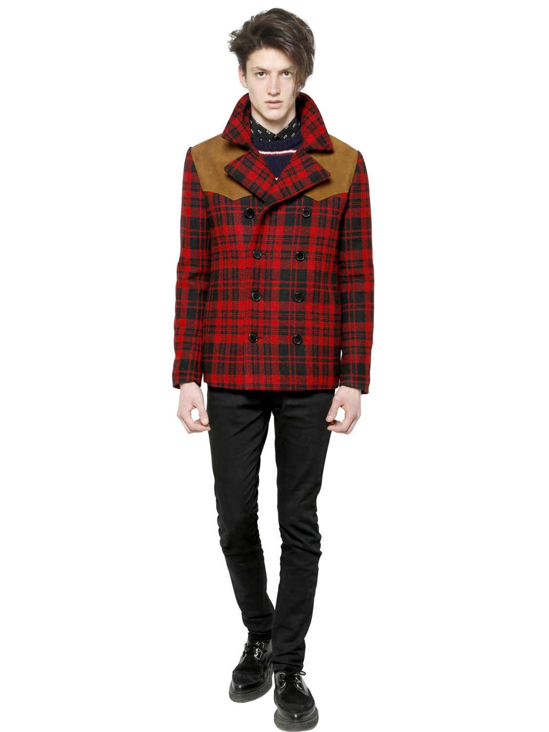 tartan peacoat