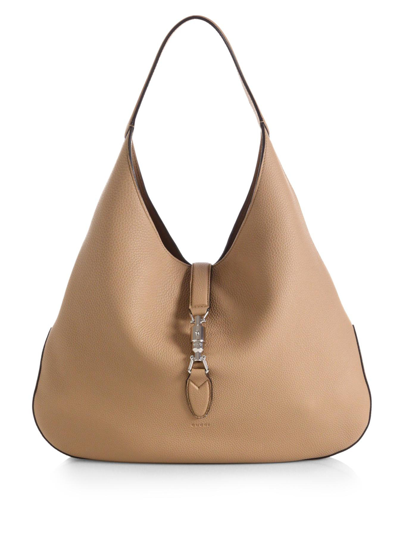 Gucci Jackie Soft Leather Hobo Bag in Brown | Lyst