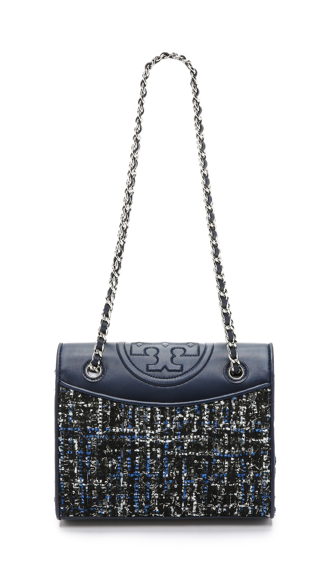 tory burch fleming tweed backpack