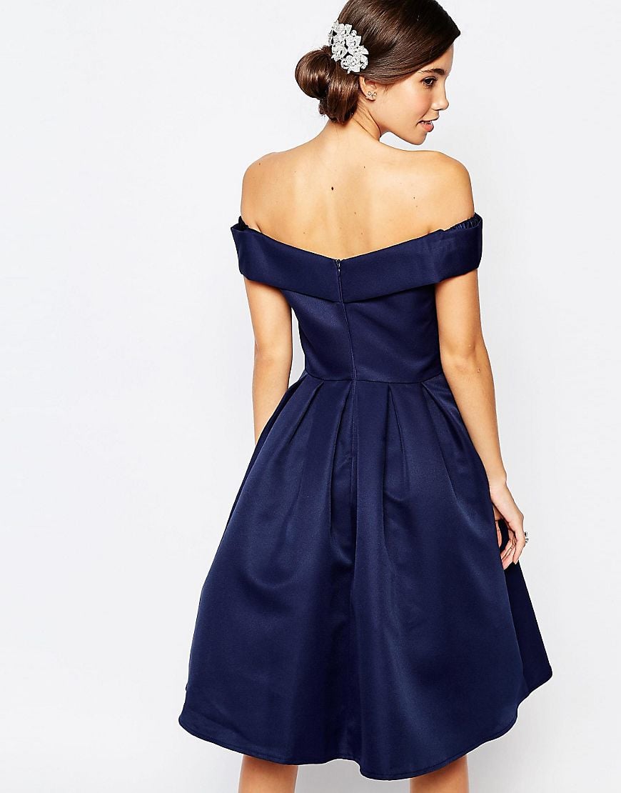 chi chi navy bardot dress