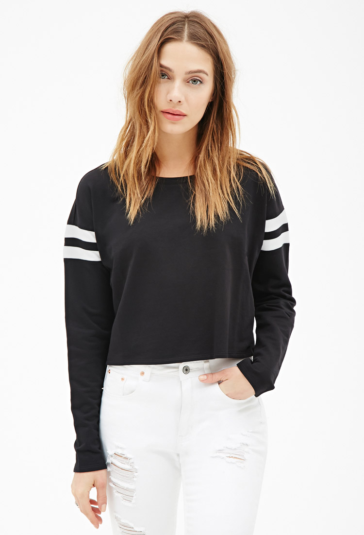 varsity striped sweatshirt