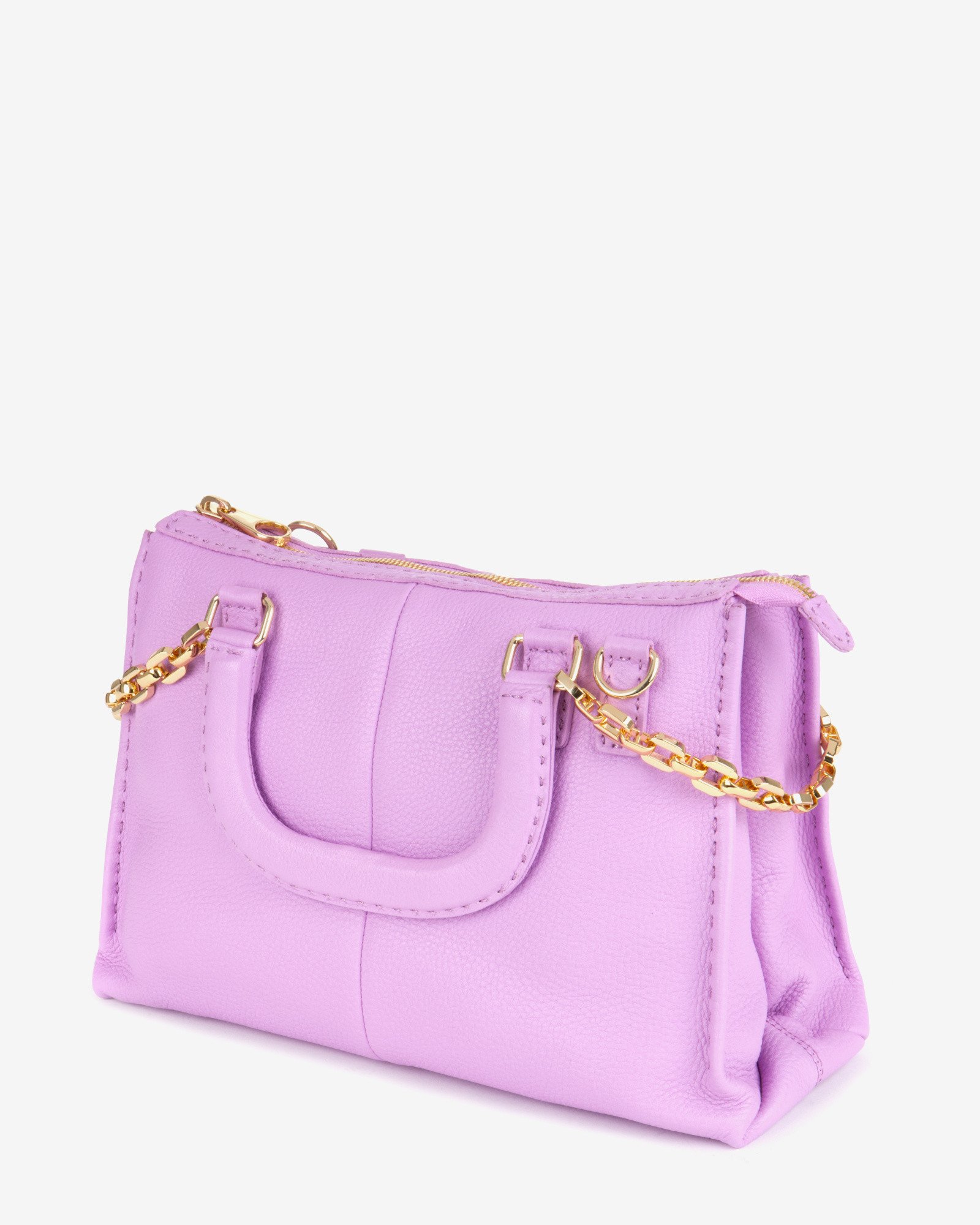 purple chain bag