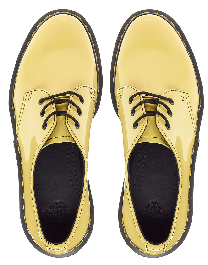 Dr. Martens Sun Yellow Patent Lamper Flat Shoe - Lyst