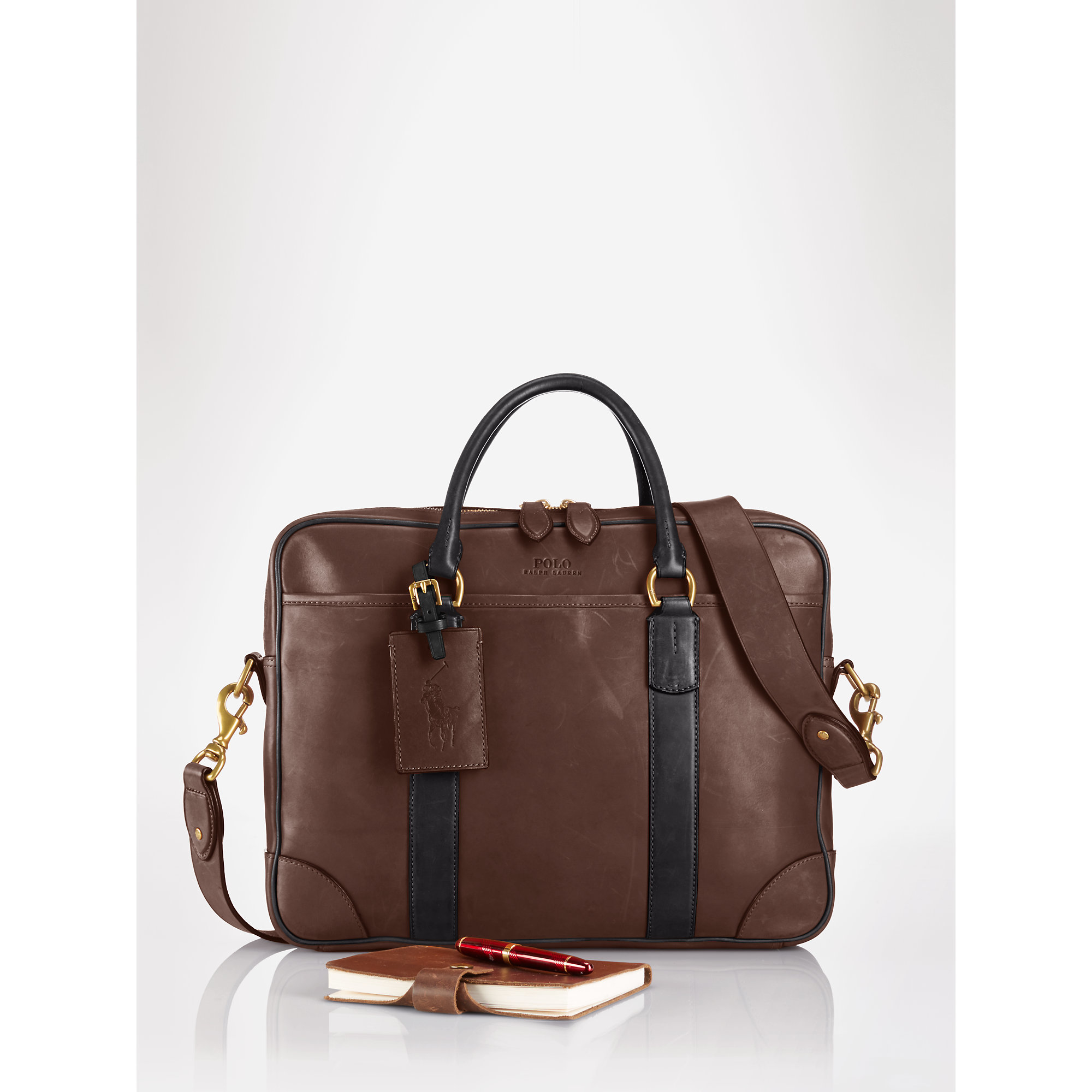 Polo Ralph Lauren Leather Commuter Bag 