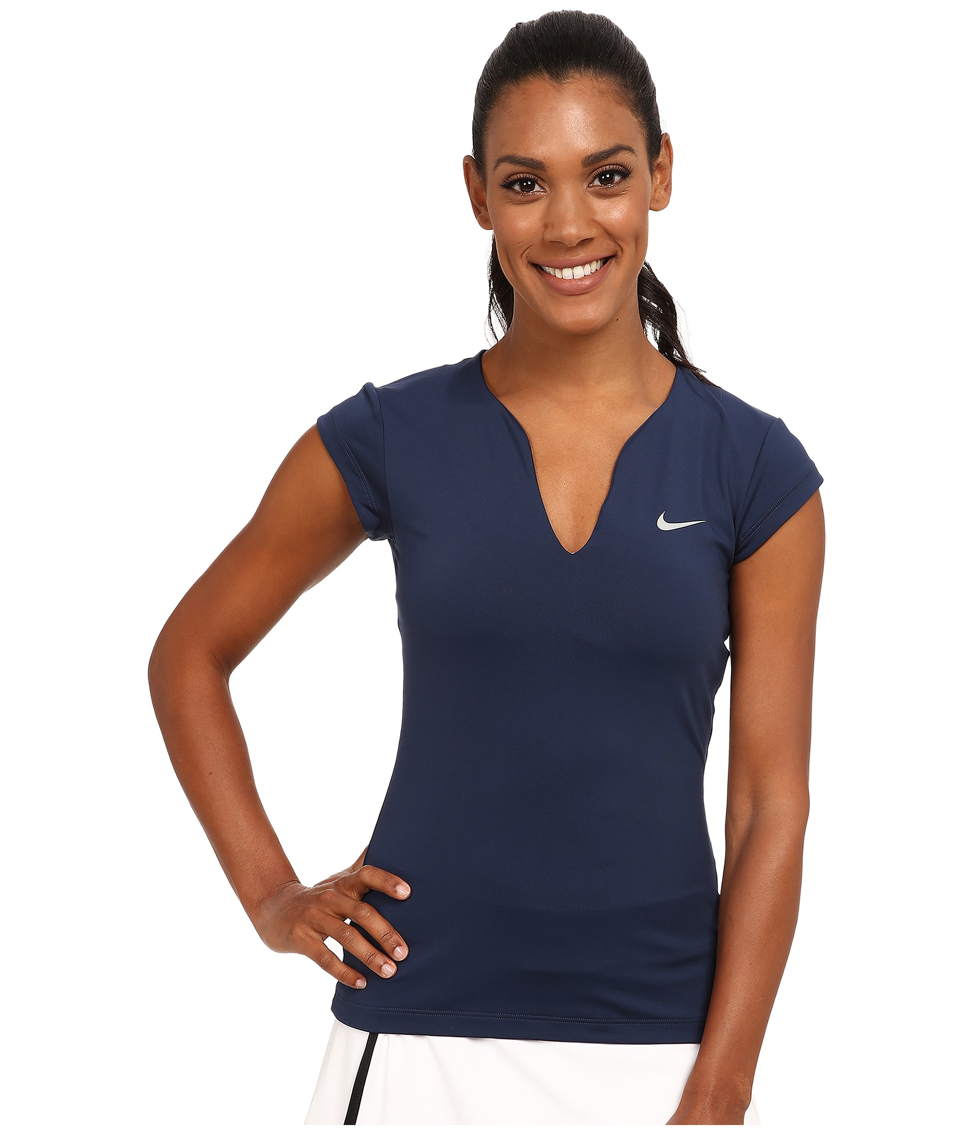 Serrated thumb Dad Nike Pure Tennis Top in Blue | Lyst
