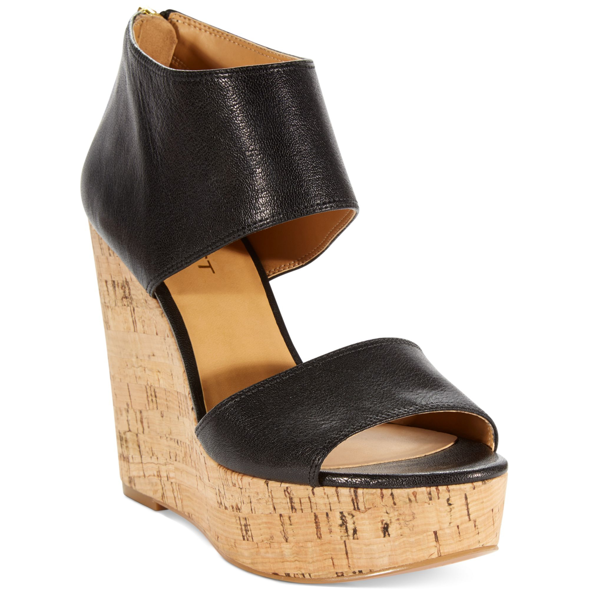 Nine West Caswell Platform Wedge Sandals  in Black Lyst