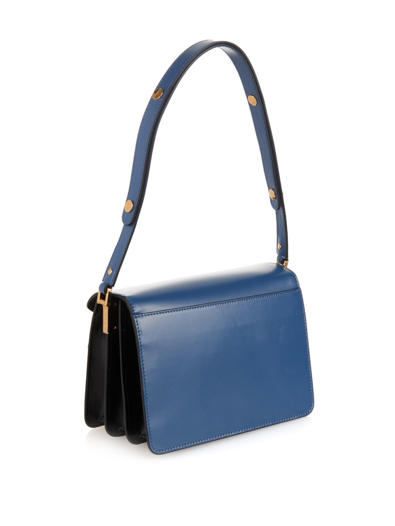 Lyst - Marni Trunk Medium Bi-Colour Leather Shoulder Bag in Blue