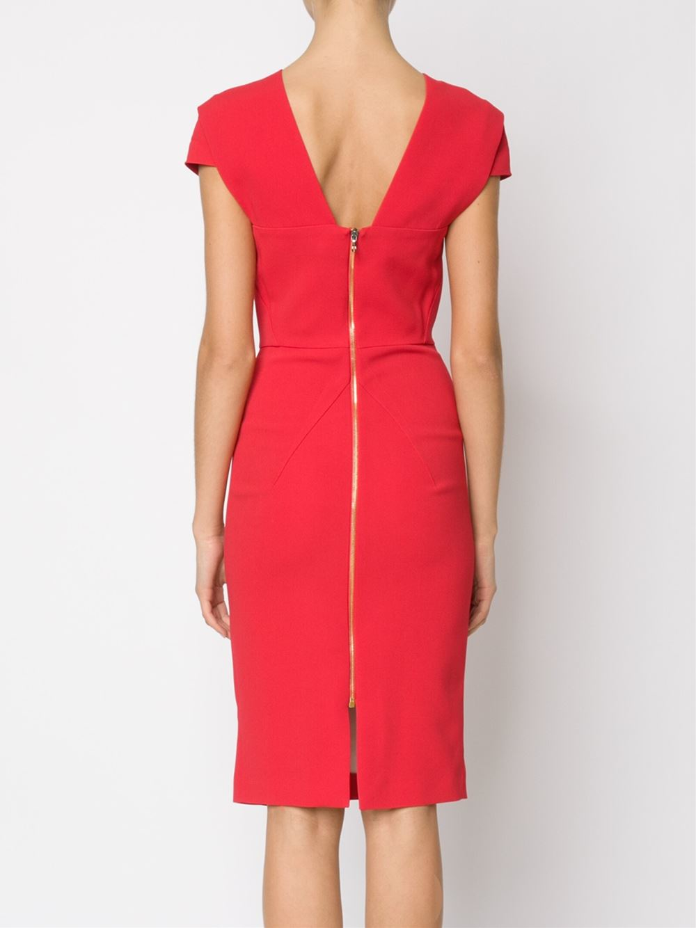 Roland Mouret 'linte' Dress in Red | Lyst