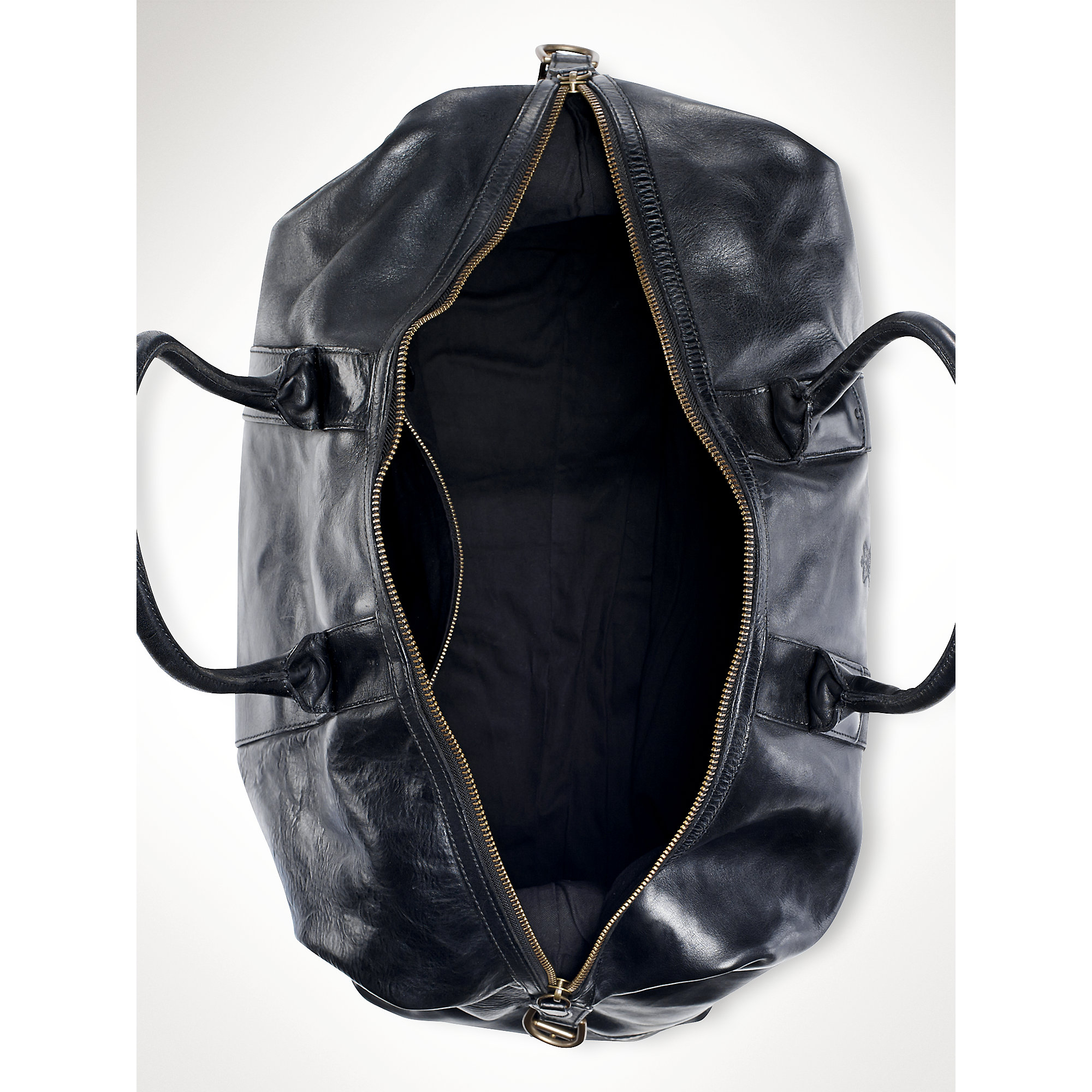 Polo Ralph Lauren Leather Duffel Bag in Black for Men - Lyst